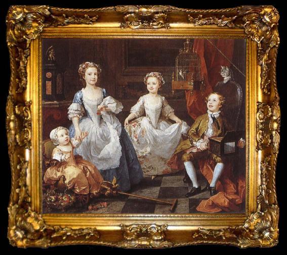 framed  William Hogarth Famijen Graham children, ta009-2